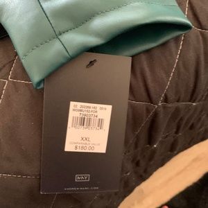 Kelly green leather jacket